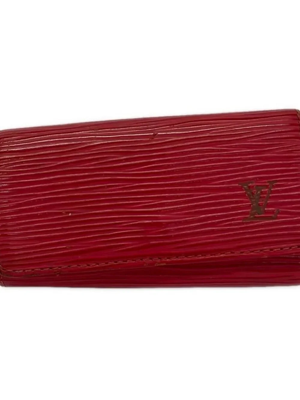 LOUIS VUITTON Multicles 4 M63827 Castilian Red Epi CA0054 Key Case Leather